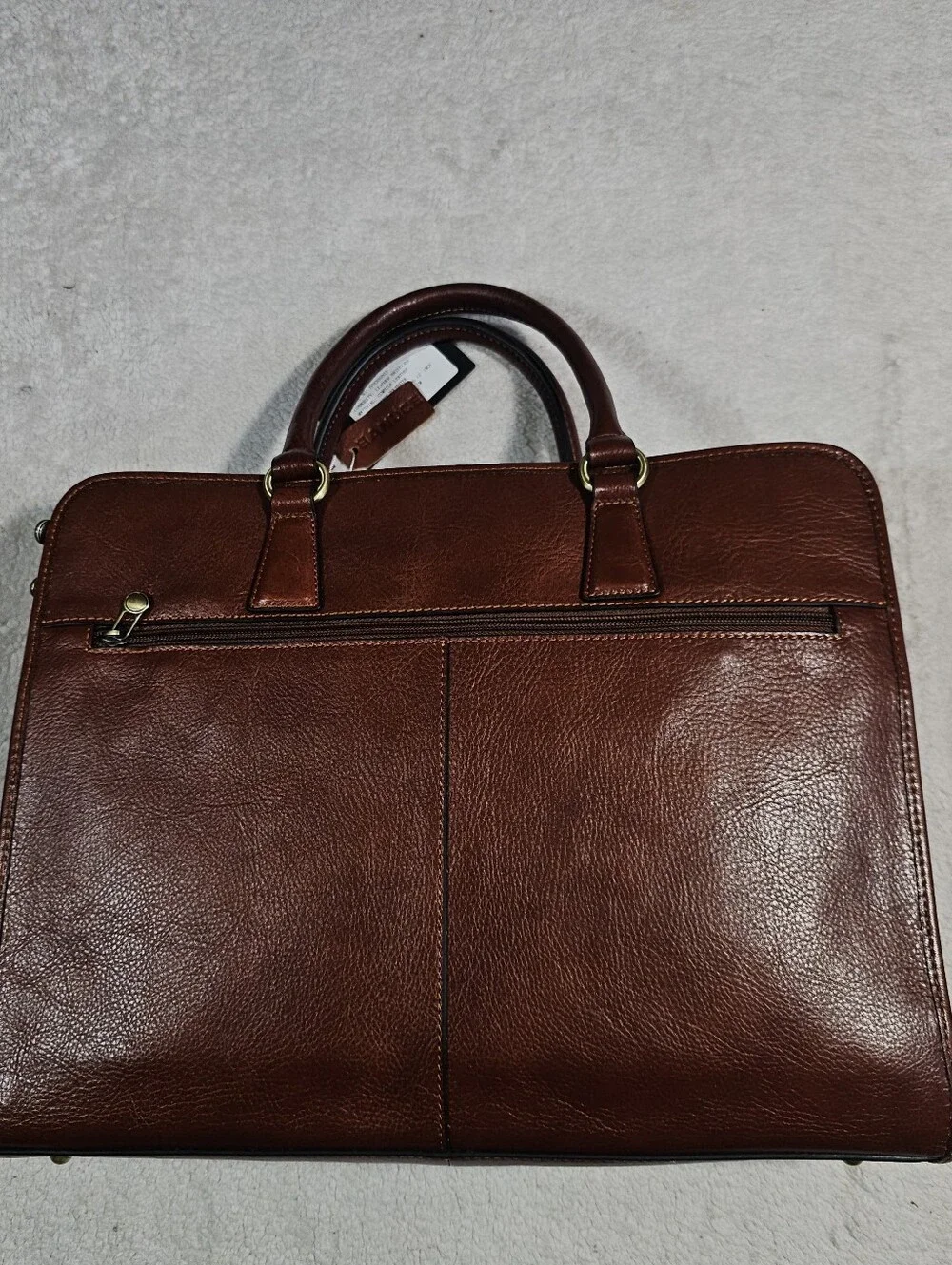 Banuce Genuine Full Grains Italian Leather Briefcase Women / Men Laptop Bag NEW